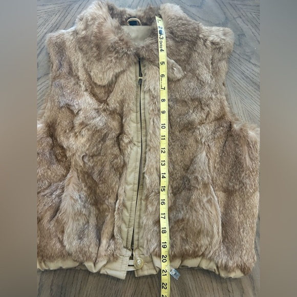 Vintage rabbit vest with shades of brown and zipper. Size L - Picture 7 of 7